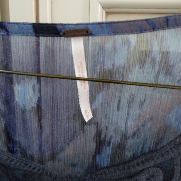 Free People Blue Blouse - Picture 2 of 2